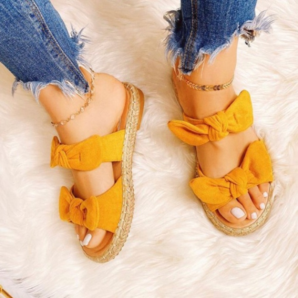 New double bow espadrilles size 6 last ones - Picture 3 of 8